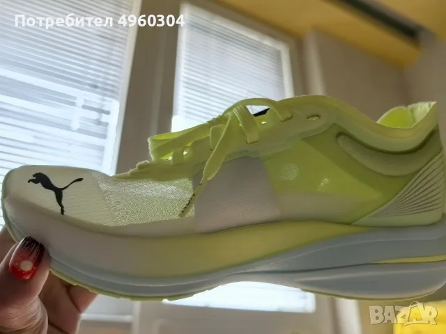 ЧИСТО НОВИ Маратонки с карбонова пластина PUMA Deviate Nitro Elite – размер 37 (23 см), снимка 10 - Маратонки - 56232581