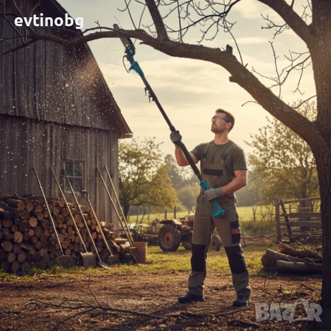 Телескопичен прът Kraft Royal 135–180 см за акумулаторни ножици и резачки — удължава обхвата, удобен, снимка 2 - Други стоки за дома - 53787266