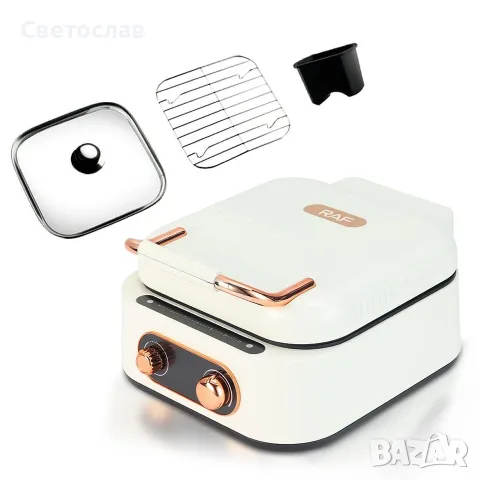 RAF - Мултифункционалния Горещ Електрически InstaPot с Двоен Реотан 1800W, снимка 7 - Кухненски роботи - 56017053