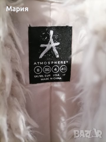 бяло дамско късо палто, снимка 3 - Палта, манта - 44243454