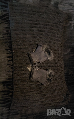 комплект шал с ръкавици, снимка 6 - Шалове - 52983853
