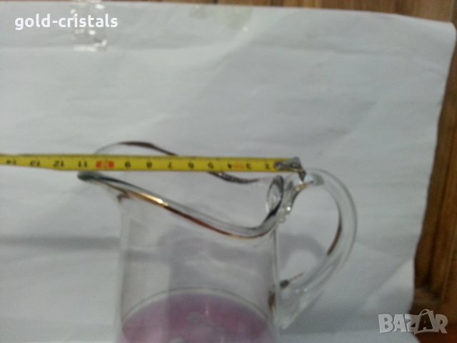 Ретро стъклена кана , снимка 3 - Антикварни и старинни предмети - 36017242
