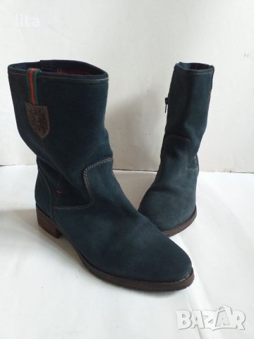 Велурени боти (сини) Размер 38
