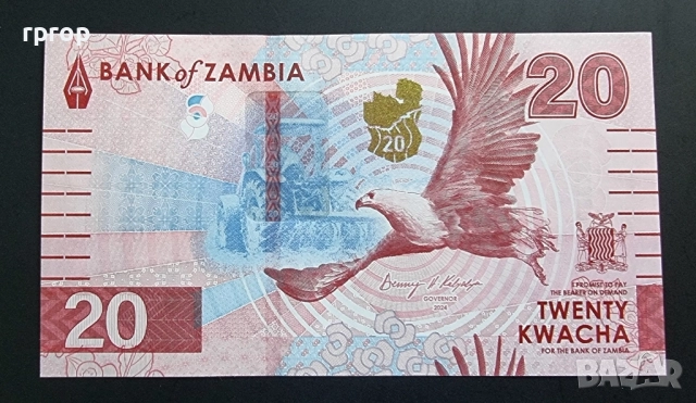Замбия .10 , 20, 50 и 100 квача. 2024 год. Най новата серия. UNC., снимка 8 - Нумизматика и бонистика - 50056376