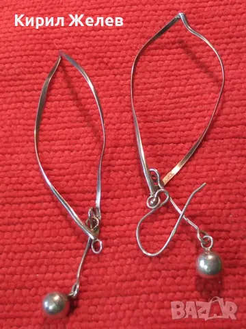 АЛ НУВО СТИЛ СРЕБЪРНИ ОБЕЦИ СРЕБРО 925 РЪЧНА РЕТРО АРТ ИЗРАБОТКА ЕДНАТА с НУЖДА от ЗАКАЧАЛКА 47735, снимка 13 - Обеци - 49553345