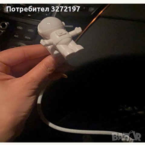 Бяла преносима настолна USB лампа за четене с форма на астронавт DC 5VLED светлина за компютър PC, снимка 6 - Други - 40900378