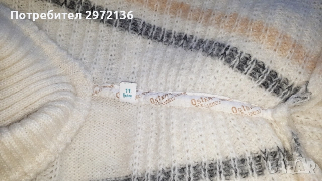 Дамски пуловер поло мохер вълна, снимка 9 - Блузи с дълъг ръкав и пуловери - 53126951