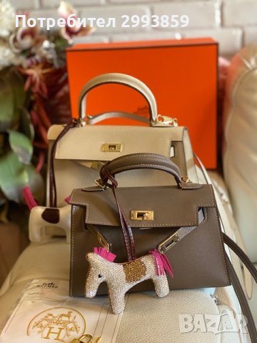 чанта Ермес Кели 25*HERMES KELLY 25 CRAIE EPSOM GOLD HARDWARE , снимка 15 - Чанти - 42122989