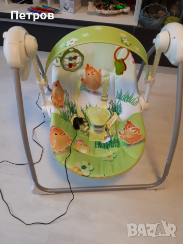 Електрическа люлка Cangaroo Party Green с кутия, снимка 1 - Детски люлки - 44712413