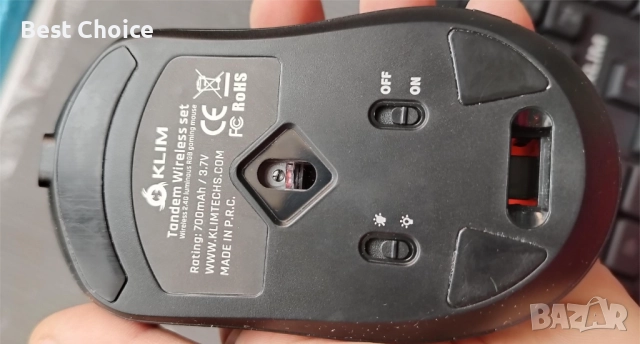 Комплект безжична геймърска клавиатура и мишка KLIM Tandem. , снимка 4 - Клавиатури и мишки - 52477386