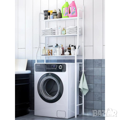 Органайзер стелаж етажерка за поставяне над пералня или тоалетна