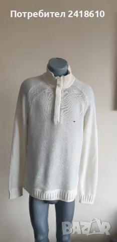 Tommy Hilfiger  Wool Cardigan Knitted Half Zip Mens Size XL ОРИГИНАЛ! Мъжка Вълнена Жилетка с 3/4 ци, снимка 9 - Пуловери - 49130310