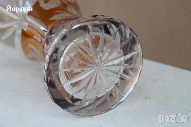 Кристална ваза бохемия, снимка 14 - Антикварни и старинни предмети - 41646294