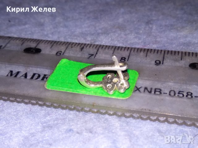 ЧЕТИРИЛИСТНА ДЕТЕЛИНА НЕЖНА ФЛОРАЛНА СКЪПОЦЕННА СРЕБЪРНА ОБЕЦА СРЕБРО 925 АНГЛИЯ с ЦИРКОНИ 38227, снимка 7 - Обеци - 40938711