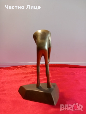 Малка Авторска Бронзова Пластика , Статуетка , снимка 4 - Антикварни и старинни предмети - 52329076