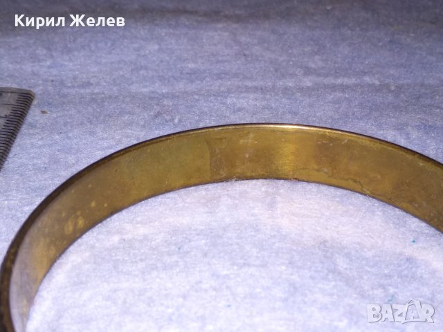 КРАСИВА и СТИЛНА ЗЛАТИСТА МЕСИНГОВА РЕТРО АРТ ГРИВНА МАЙСТОРСКА ИЗРАБОТКА 26607, снимка 7 - Антикварни и старинни предмети - 40832383