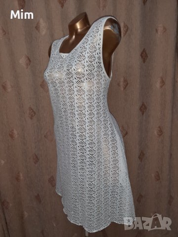 XXL/XXXL Бяла дантелена рокля за едра дама , снимка 4 - Рокли - 40514269