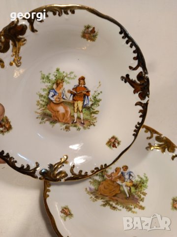 порцеланови чинии с позлата Ромео и Жулиета полски порцелан Wawel   6/4, снимка 6 - Чинии - 44464705