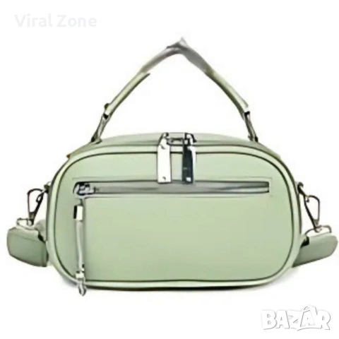 Модерна дамска чанта с ципове в различни цветове, снимка 7 - Чанти - 53290544