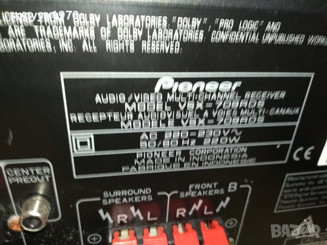 PIONEER VSX-709RDS RECEIVER-ВНОС SWISS 1907231147LNV, снимка 18 - Ресийвъри, усилватели, смесителни пултове - 41595559