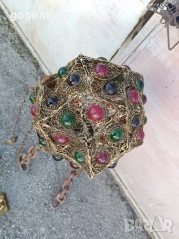 стар, стари, арт, старинен, винтидж висящ "абажур" за свещ, свещник 🕯️, снимка 16 - Декорация за дома - 44450406