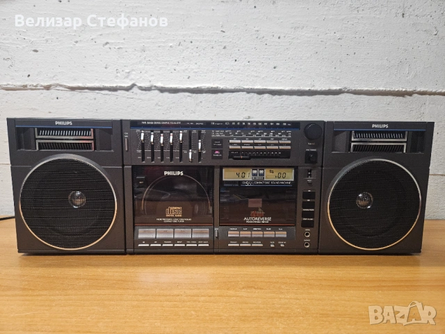 📻 Philips CD555 – Ретро касетофон с радио и CD плейър