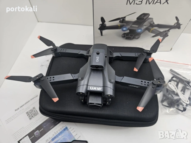 НОВ! Дрон M3 Max с двойна камера, избягване на препятствия, WiFi FPV, снимка 3 - Дронове и аксесоари - 53390385
