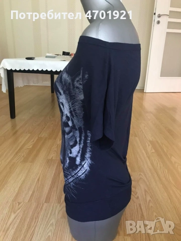 Дамска блуза с тигър, снимка 6 - Корсети, бюстиета, топове - 53136971