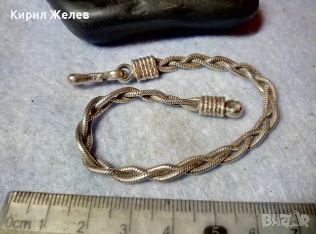 РЕТРО АРТ ПЛЕТКА СРЕБЪРНА ГРИВНА СРЕБРО ВИСОКА ПРОБА с ЩЕМПЕЛ на БИЖУТЕРА Стара РЪЧНА РАБОТА 48642