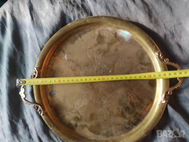 стара месингова табла,поднос, снимка 2 - Антикварни и старинни предмети - 35931440