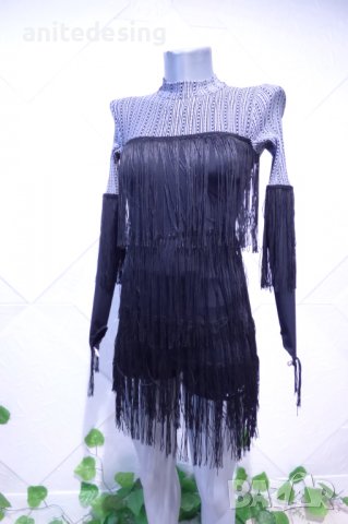 Детска рокля за спортни танци с ресни, снимка 13 - Детски рокли и поли - 39048380