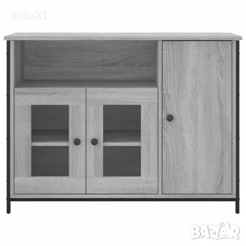 vidaXL Сайдборд, сив сонома, 100x35x75 см, инженерно дърво, снимка 6 - Бюфети - 56148173