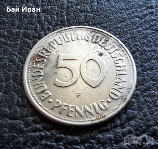 Стара монета 50 пфенига 1969 г. буква  F - Германия  - топ цена !, снимка 8 - Нумизматика и бонистика - 42402355