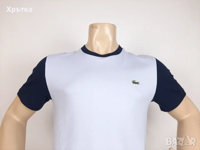 Lacoste Colorblock - Оригинална мъжка тениска размер S, снимка 5 - Тениски - 51019186