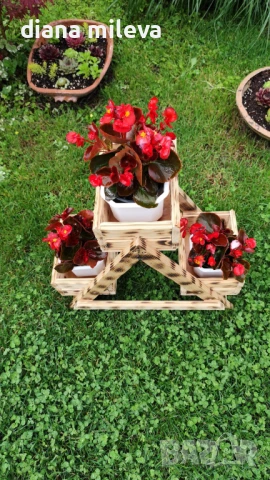 Дървен цветарник!, снимка 12 - Декорация за дома - 49970766