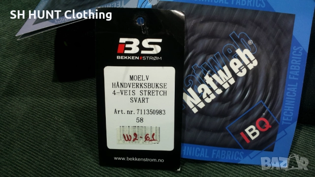 Bekken & Strom MOELV HÅNDVERKSBUKSE 4-VEIS STRETCH SVART Work Pant размер XL еластичен работен W2-61, снимка 13 - Панталони - 51993907