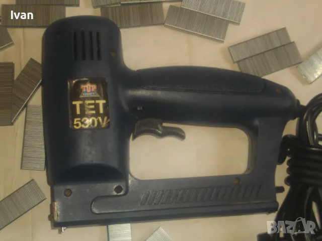 Немски комбиниран електрически ТАКЕР дърводелски тапицерски скоби пирони 8-16 мм Top Craft TET 530V , снимка 6 - Други инструменти - 47761706