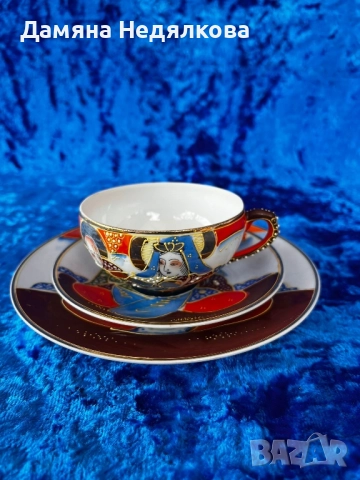 японски сет чашка,чинийка и десертна чиния