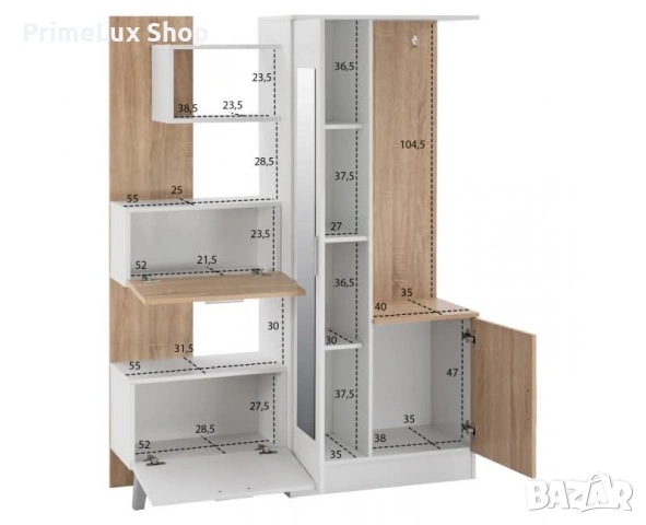 Антре Джелато - цвят бял-сонама, снимка 3 - Секции и витрини - 53093514