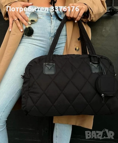 Капитонирана дамска чанта, снимка 4 - Чанти - 53260215