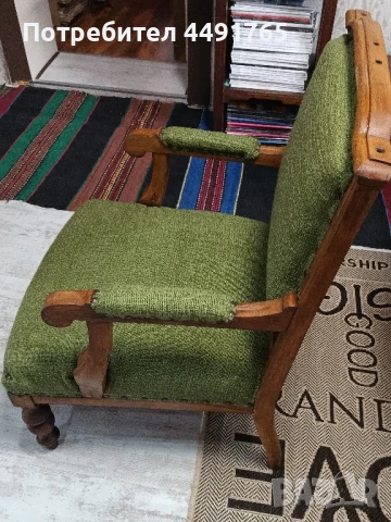 антикварно кресло-реставрирано, снимка 2 - Антикварни и старинни предмети - 50660786