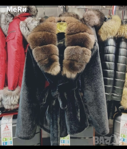 Палто с естествен косъм лисица , снимка 1