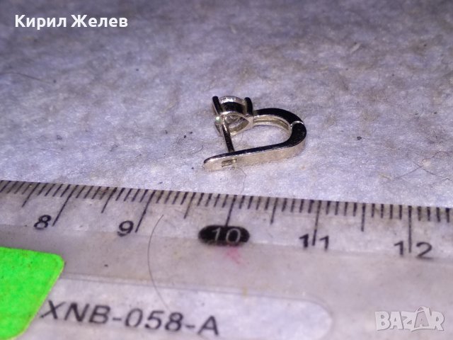 СКЪПОЦЕННА СРЕБЪНА ОБЕЦА РОДИРАНО СРЕБРО 925 с ФАСЕТИРАН ЦИРКОН и АНГЛИЙСКО ЗАКОПЧАВАНЕ 28563, снимка 10 - Обеци - 41462150