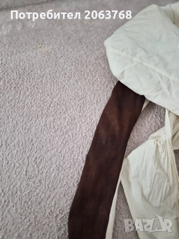 Бежово-бяло зимно яке, снимка 4 - Якета - 52883175