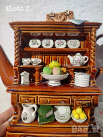 Подписан рядък чайник Portmeirion Botanic Garden Cardew, снимка 5 - Декорация за дома - 53808895