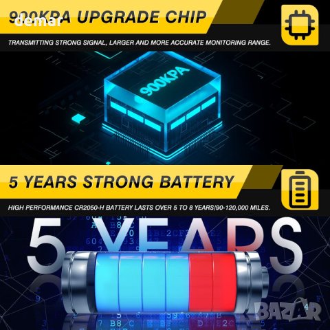 ACLONG TPMS сензор за налягане в гумите 433MHZ Съвместим с Mercedes-Benz Vario V-Class, снимка 3 - Части - 42521300