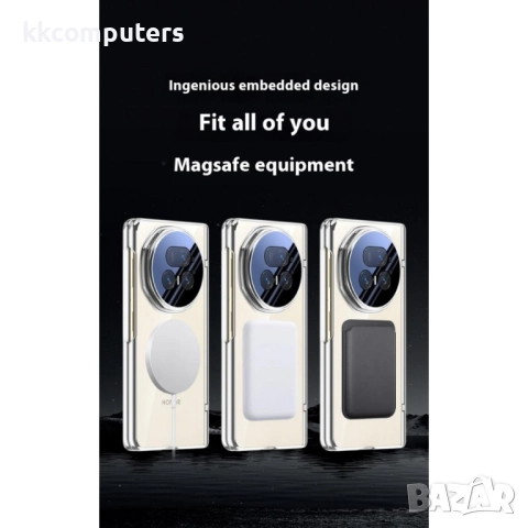 Honor Magic V5 5G Магнитен Калъф PC + Акрилен Гръб със Скрийн Протектор Anti-Spy и Стойка за Камера , снимка 5 - Калъфи, кейсове - 51439088