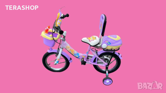 Детски велосипет 14 инча , циклама, снимка 5 - Детски велосипеди, триколки и коли - 44507413