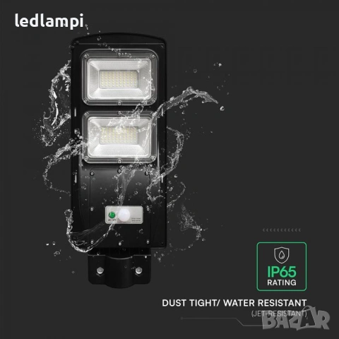 Соларнo LED Улично Тяло ST120 Сензор Студено Бяла Светлина, снимка 5 - Соларни лампи - 49432338