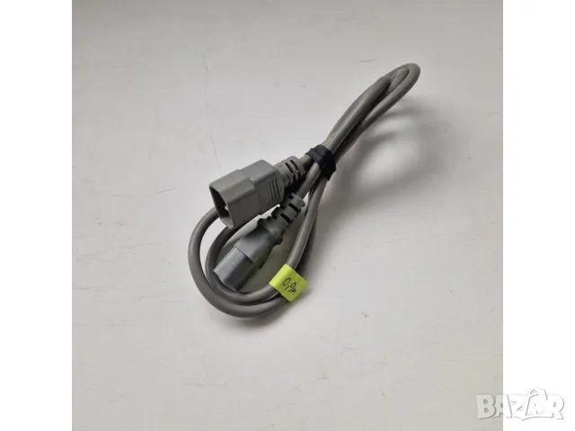 Захранващ кабел монитор компютър 0.9 м, 3x0.75 мм², мед, 10 A, IEC C13, IEC C14